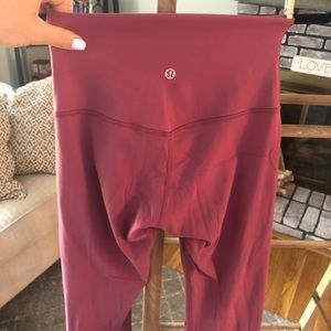 Dusty rose lululemon align 25”